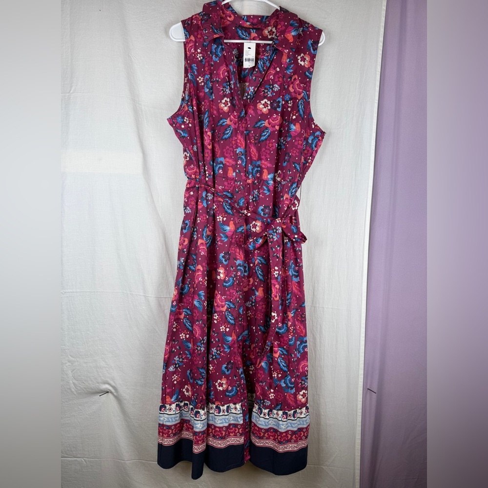 Lane Bryant Floral Maxi  Dress - Purple and Blue